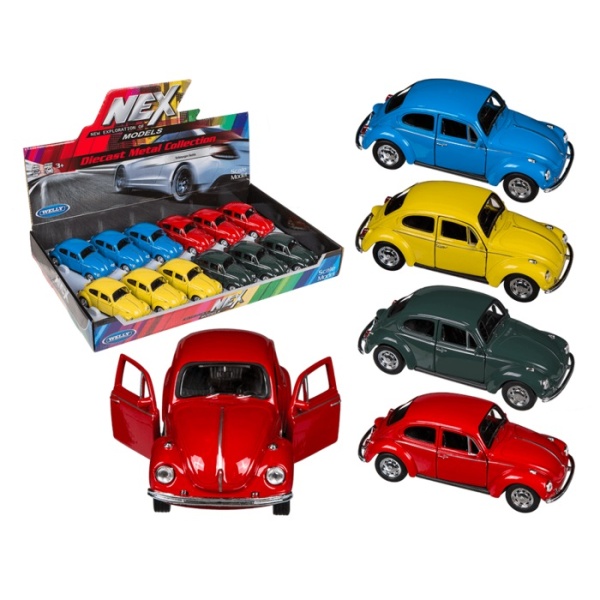Model auta na zotrvank VW Beetle 1960 mix farieb 1 ks