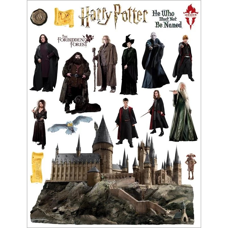 Nlepky Mini Harry Potter Rokfortsk hrad 13,2 x 16,5 cm