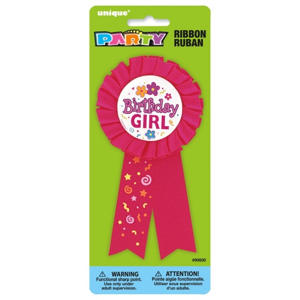 Odznak ružový Birthday Girl