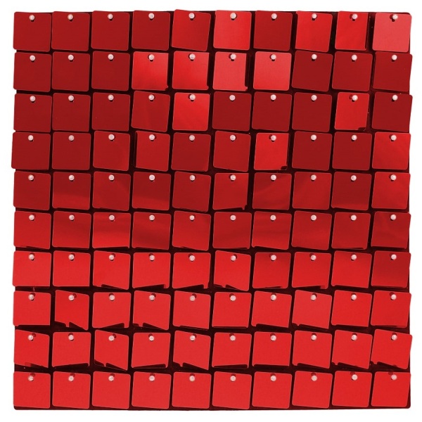 E-shop Panel dekoračný, červený 30x30 cm, 100 štvorcov
