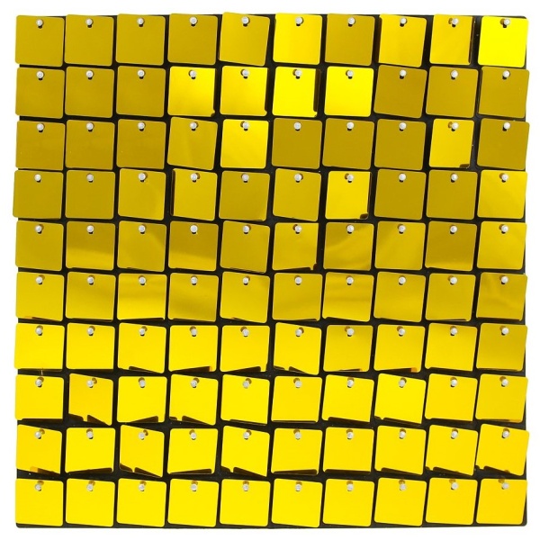 Panel dekoračný, zlatý 30x30 cm, 100 štvorcov