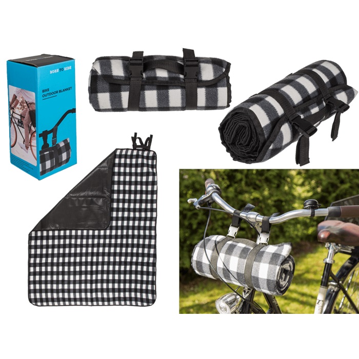 E-shop Pikniková deka s klipsami na bicykel 120 x 135 cm