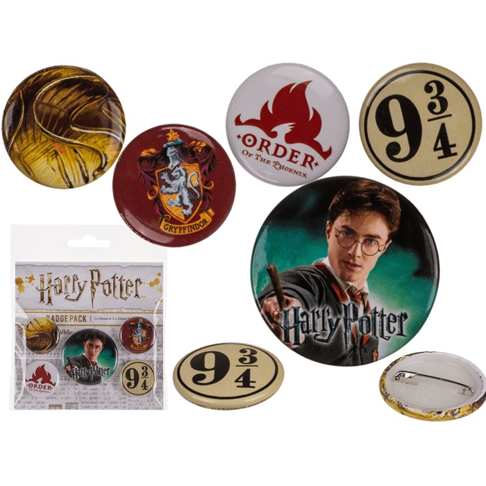 E-shop Placky (odznaky) Harry Potter 5 ks