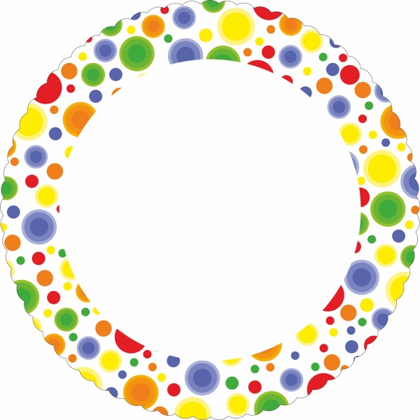 Podloka na tortu Kolieska multicolor 32 cm