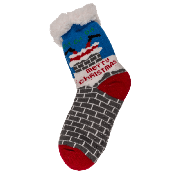 E-shop Ponožky dámske s baránkom Christmas komín s nápisom jedna veľkosť