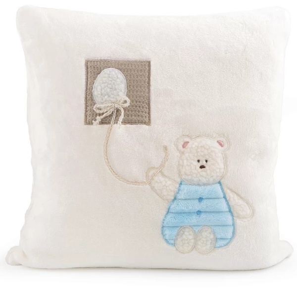 Oblieka na vankik fleece Medvedk modr 40 x 40 cm