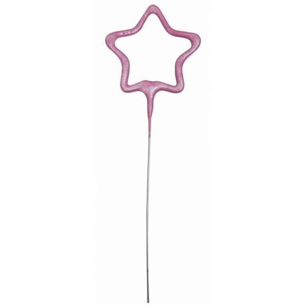 Prskavka glitrová Hviezda ružová 17,8 cm
