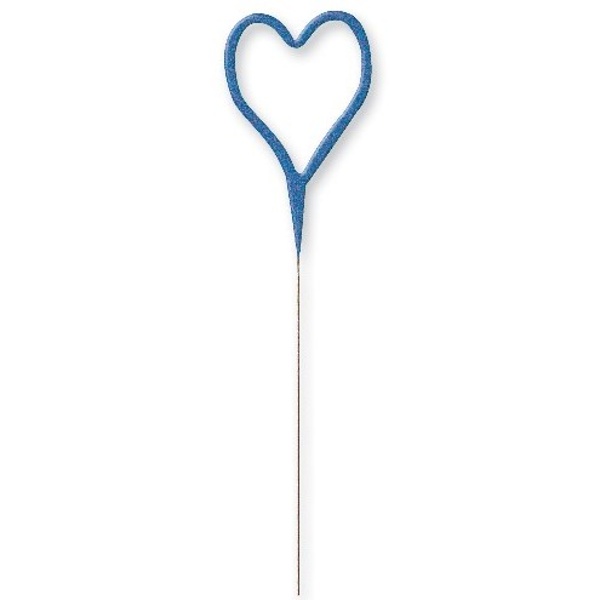 Prskavka glitrová Srdce modré 17,8 cm