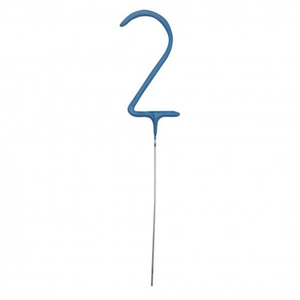 Prskavka glitrová číslica 2 modrá 17,8 cm