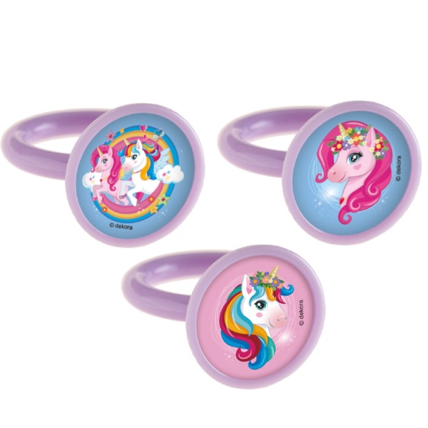 Prstienok plastov Unicorn mix motvov 1 ks
