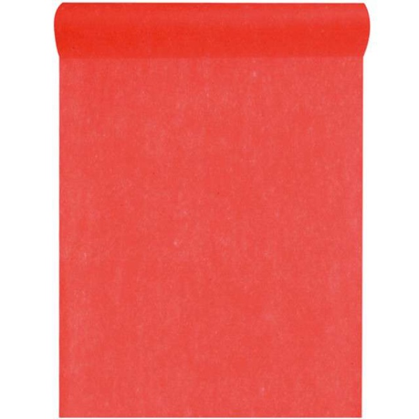 Šerpa na stôl netkaná textília červená 10 m x 30 cm