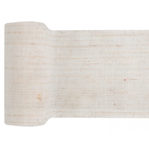 ŠERPA stolová textilní bílá se smet.proužkem š.13cm,dl.5m