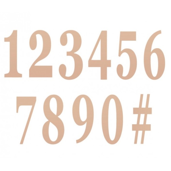 E-shop Balenie samolepiacich číslic Rose Gold 14 cm 12 ks