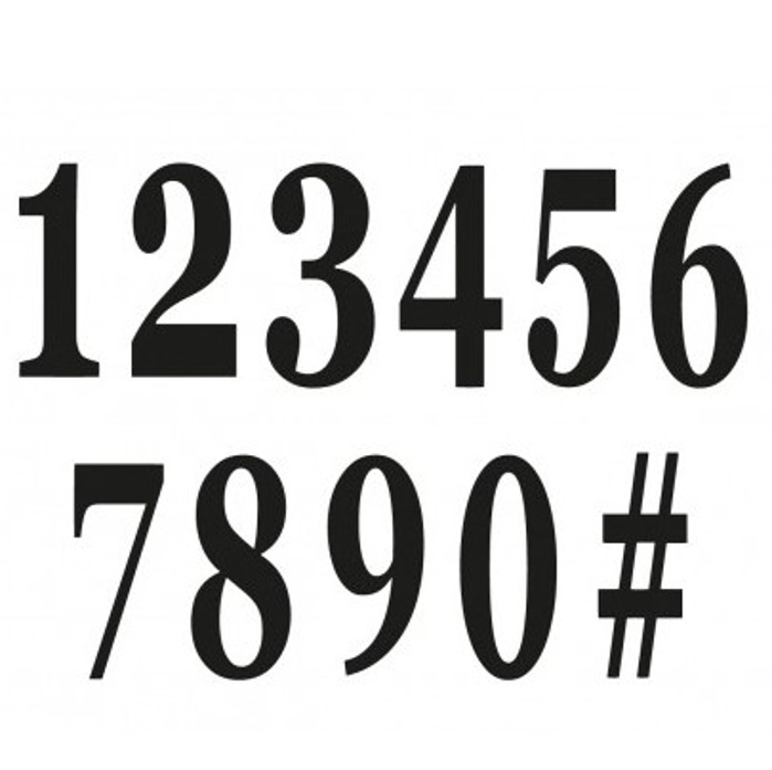 E-shop Balenie samolepiacich číslic čierne 14 cm 12 ks
