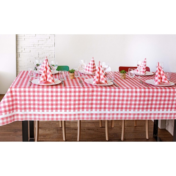 SADA obrus 140x240cm a servtky 44x44cm 10ks Airlaid Oste Rosso