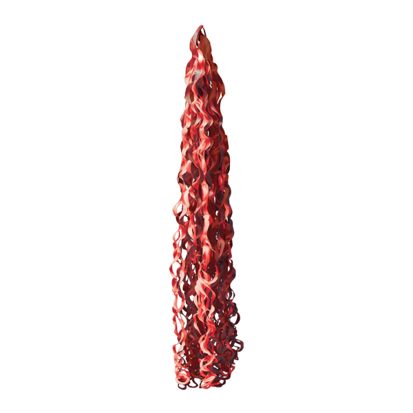 Špirálové strapce červené 86x15 cm