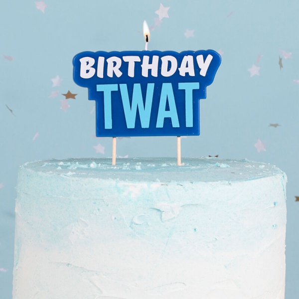 Sviečka Birthday Twat modrá