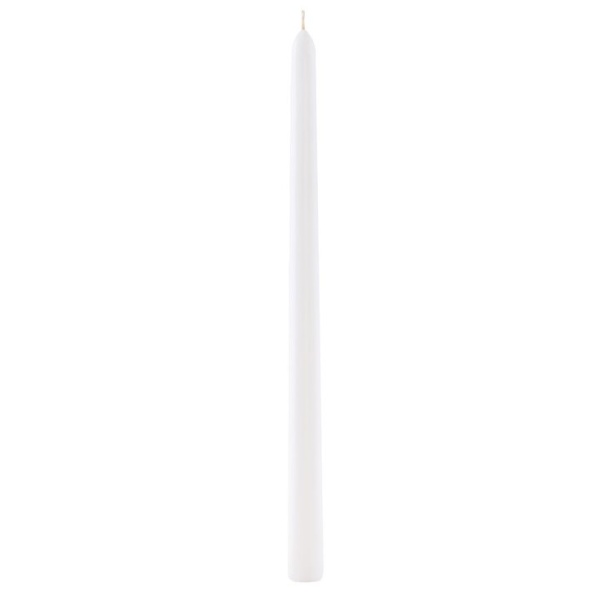 Sviečka kónická biela 30 cm, 2 ks