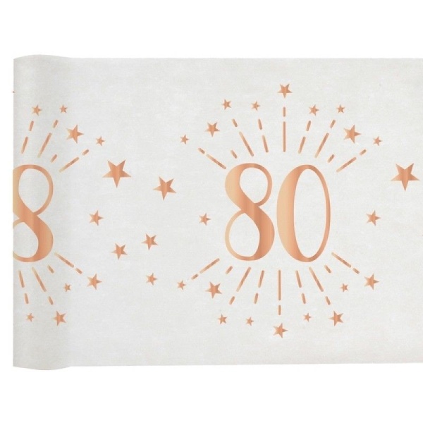 Šerpa stolová Sparkling 80. narodeniny 30 cm x 5m