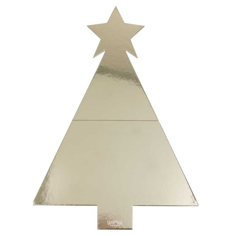 E-shop Servírovacia doska na občerstvenie Vianočný stromček zlatý 56 x 40 cm