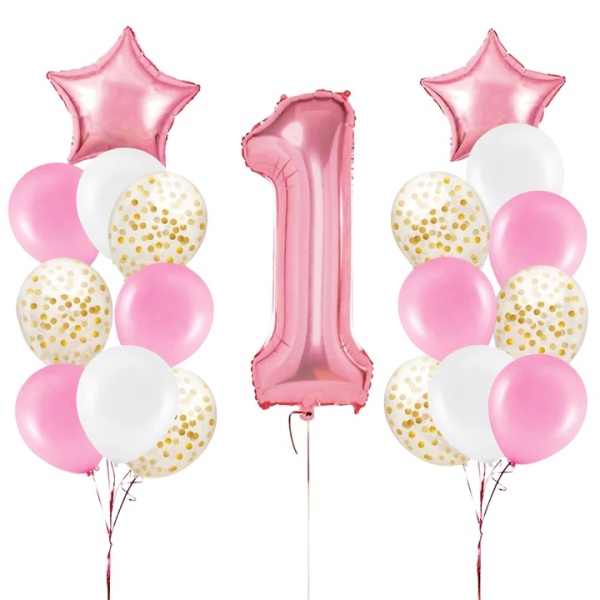 Sada balónikov 1. narodeniny dievčatko