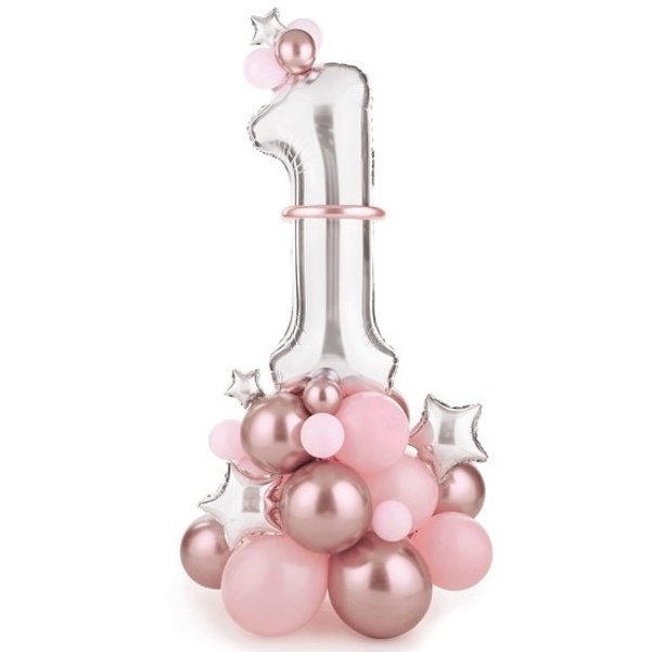 E-shop Sada balónikov 1. narodeniny v ružovej farbe