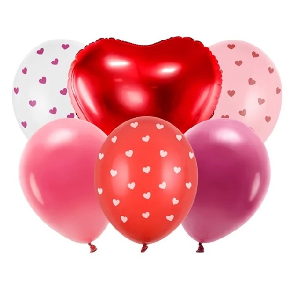 E-shop Balenie balónikov Be mine valentine 6 ks