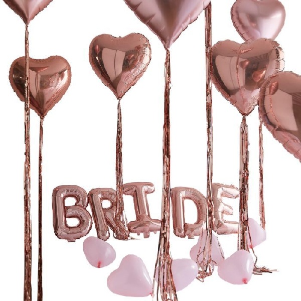 Sada balnikov na rozlku so slobodou Rose Gold Bride 25 ks