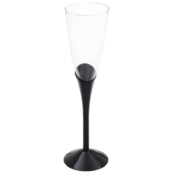 Sklenička na šampaňské znovupoužitelná černá 130 ml