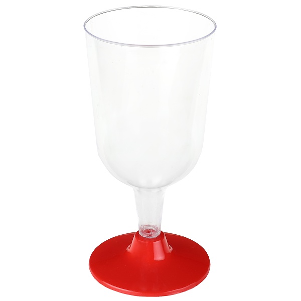 Sklenička na víno znovupoužitelná červená 200 ml