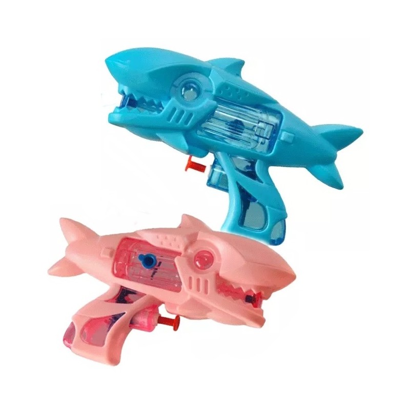 E-shop Striekacia vodná pištoľ Žralok s cukrovinkou ružová