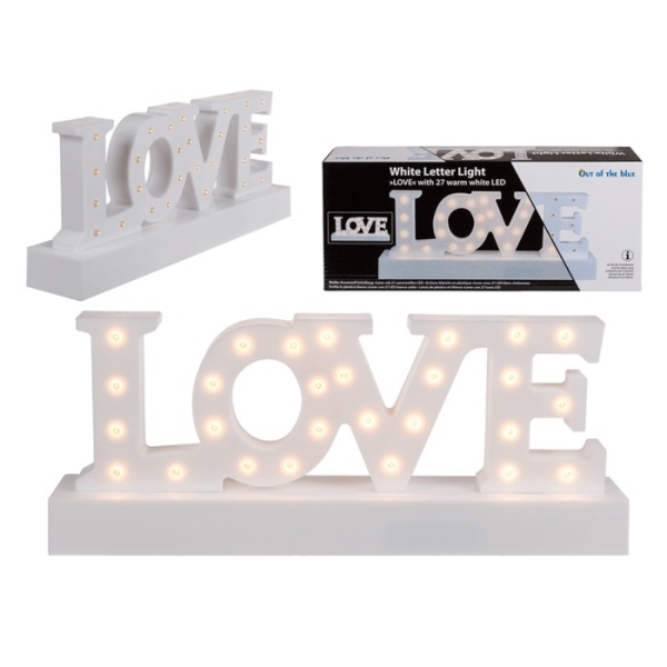 E-shop Svadobné Led dekorácie Love 30x12 cm
