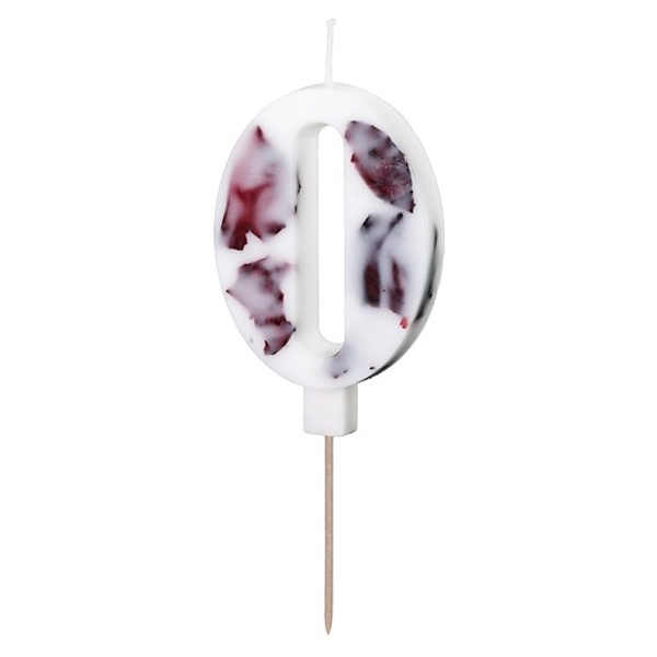 Svieka slica 0 biela s okvetnmi lstkami 8 cm