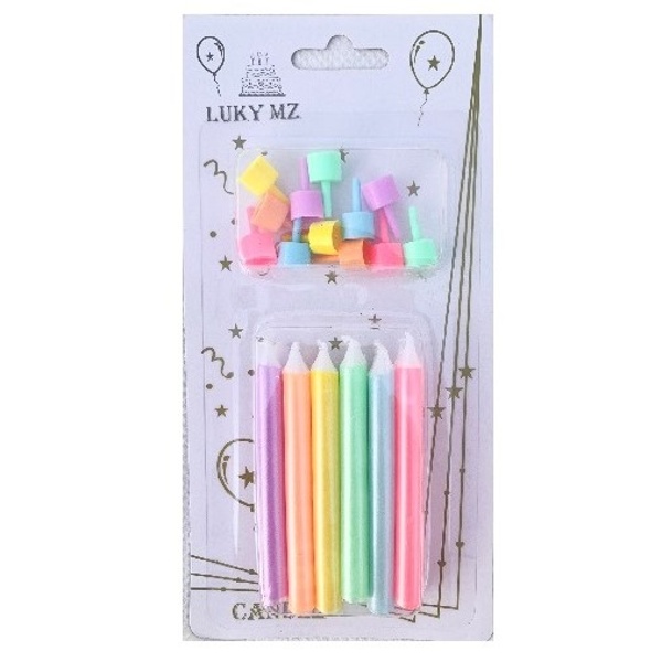 Svieky tortov perleov pastelov mix 8 cm 12 ks