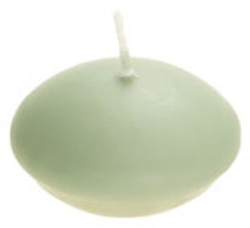 Sviečky plávajúce šalviovo zelené 4,7 cm 6 ks