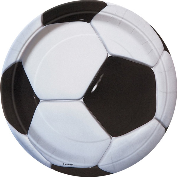 Taniere papierové Futbalová lopta Eco 22 cm, 8 ks