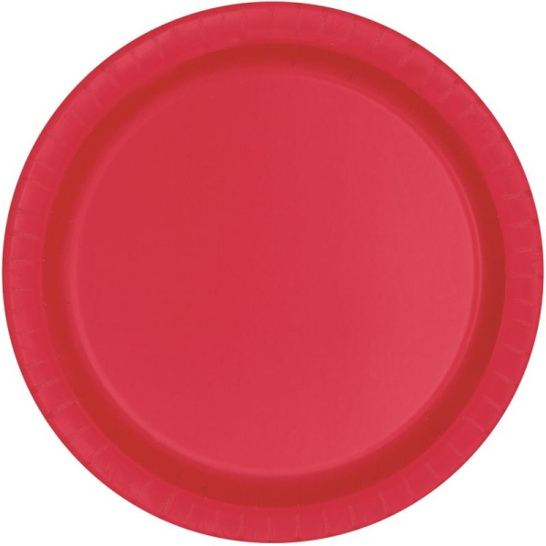 Taniere papierové červené Eco 22 cm, 16 ks