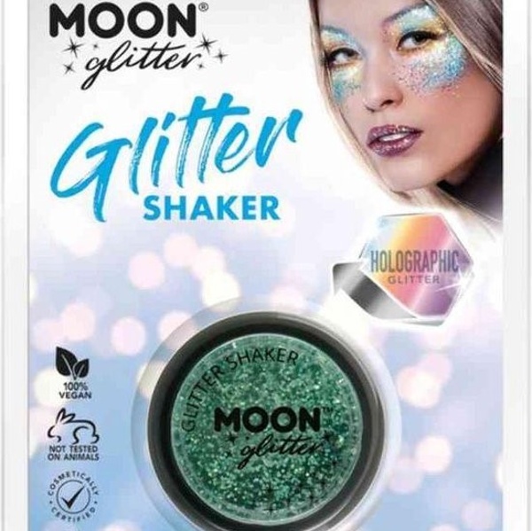 Trblietky Glitter Shaker holografické zelené