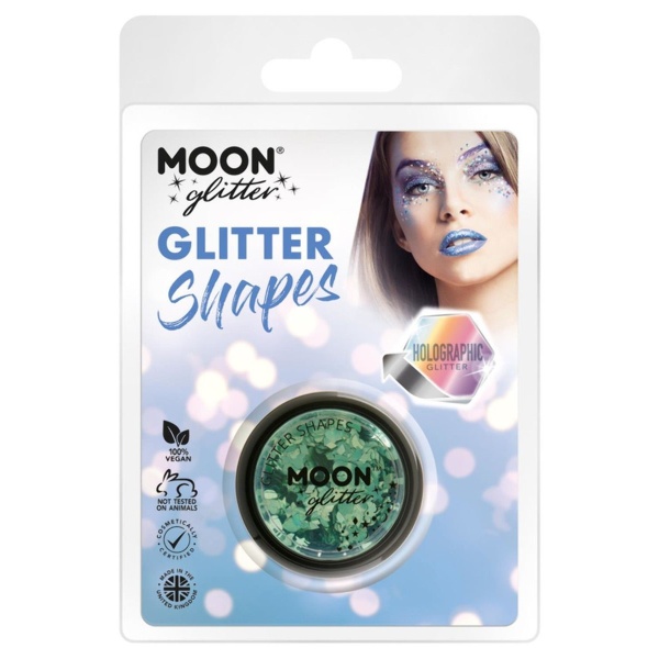 Trblietky Glitter Shapes holografické zelené
