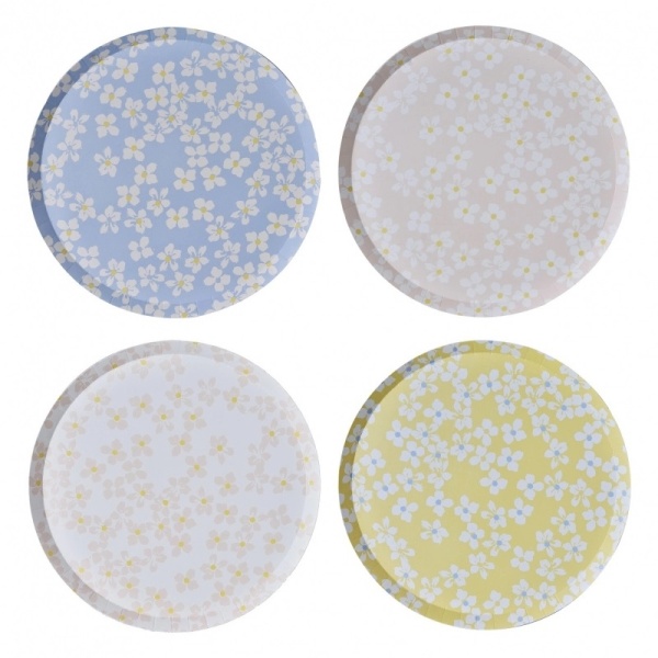 Taniere papierov Floral pastel mix farieb 25 cm, 8 ks