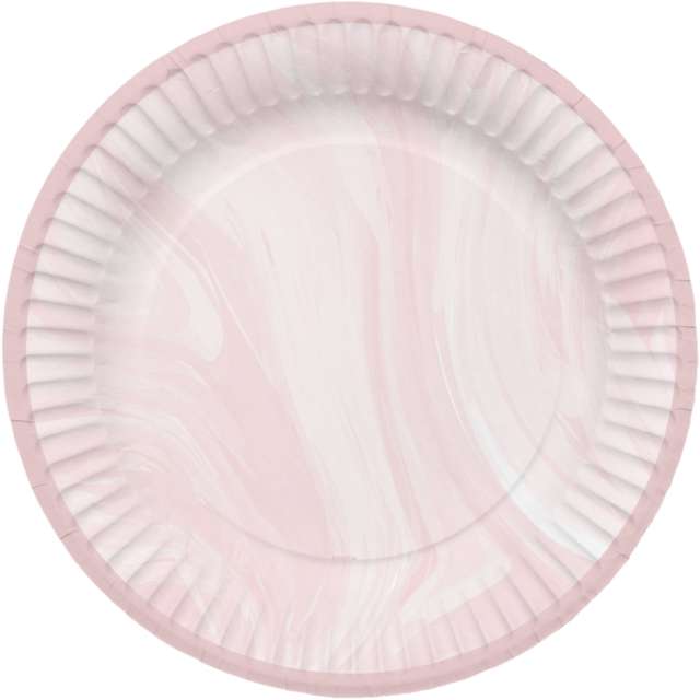 Taniere papierové Mramor ružový 23 cm 8 ks