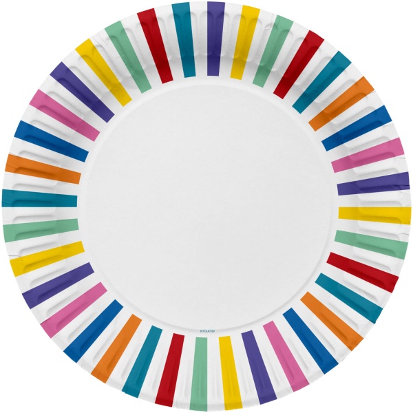 Tanieriky papierov Color Pop 23 cm, 8 ks
