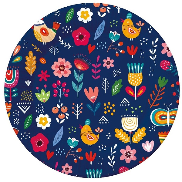 Tanieriky papierov Summer Have fun tm. Modr 18 cm 6 ks