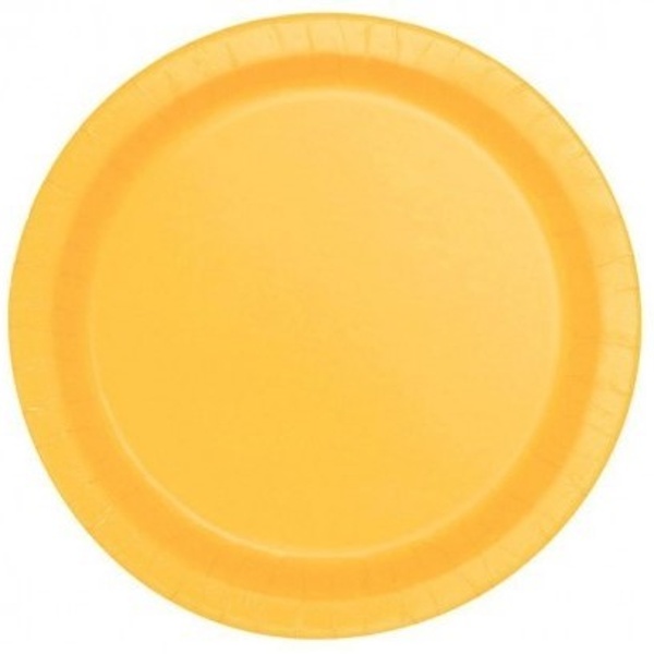 Tanieriky papierové slnečnicovo žlté 23 cm, 8 ks