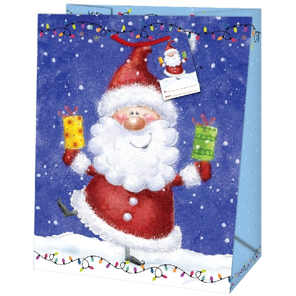 Taška darčeková Jumbo Veselý Santa 44,5x33x13,7 cm