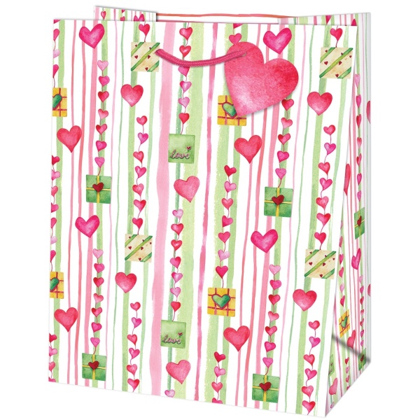 Taka darekov Maxi Srdieka a ruovo-zelen prky 26,7x33x13,7 cm