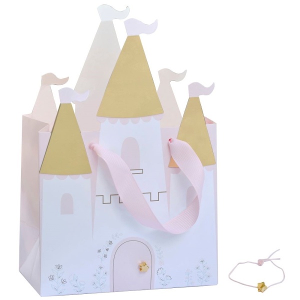 Tašky darčekové Princess party Zámok 25x16,5x5 cm (5 ks)