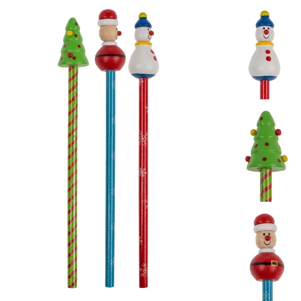 E-shop Ceruzka s dreveným vianočným motívom mix 1 ks