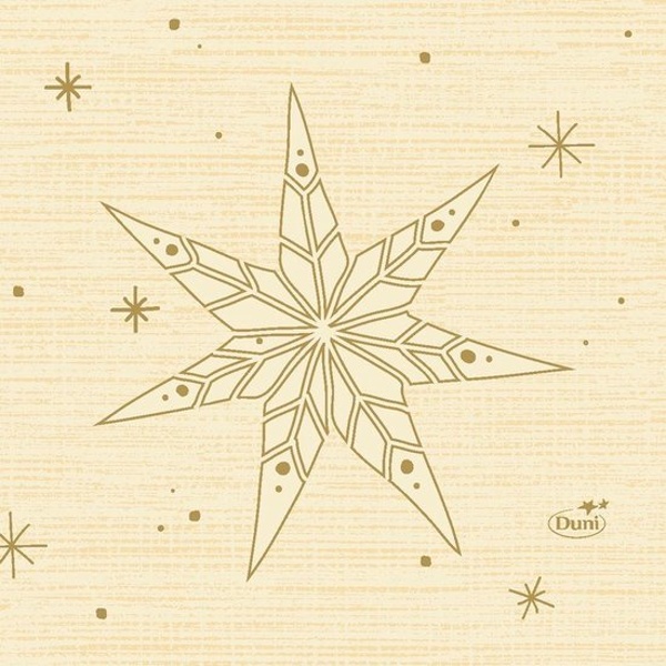 Servtky Tissue svetlo lt so zlatmi hviezdami 24 x 24 cm, 20 ks, 3-vrs
