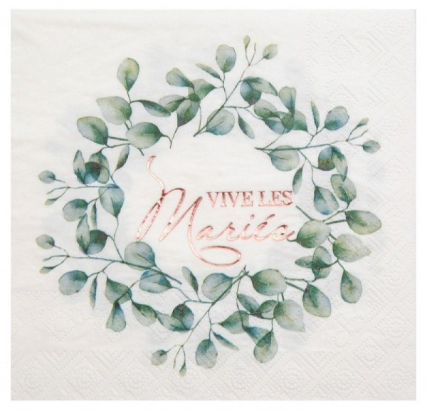 SERVÍTKY papierové Lístočkový venček 16,5x16,5cm 20ks